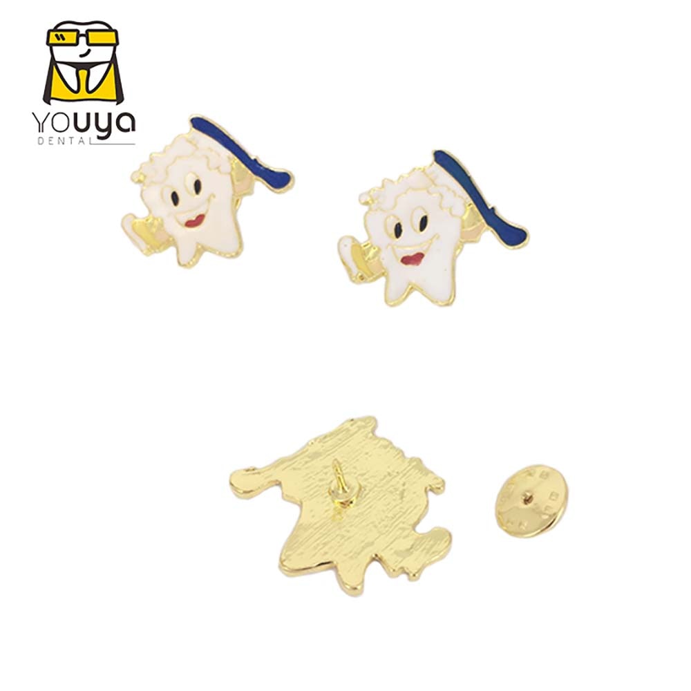 Broche en forma de diente, adornos de clínica Dental y clínica, de actividades, accesorios de mochila de disfraz de dentista