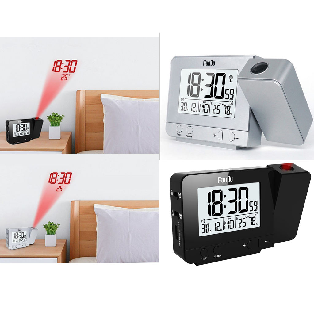 Digital Projection Alarm Clock LED Wall Ceiling Display Projector