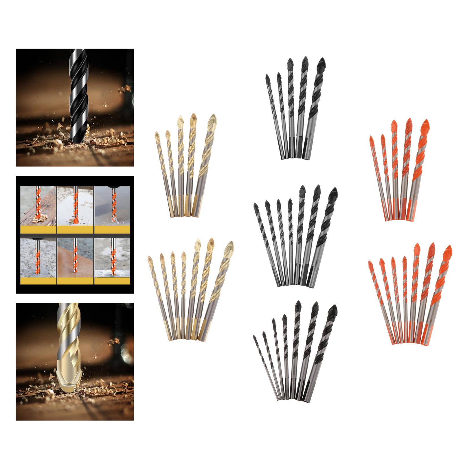 HSS Straight Triangle Drill Bit Set for Concrete Glass Ceramic Tiles