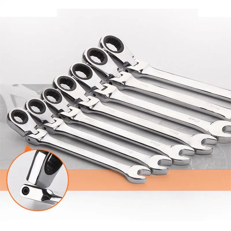 Chave de catraca ajustável 8mm-10mm, chave rápida para reparo de bicicletas, carros, oficina mecânica, caixa de ferramentas manuais, kit de chaves, soquete