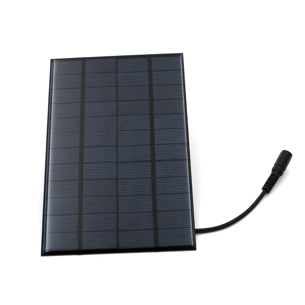 Solcellepanel 5w 7w 9w 18v 12v 6v 5v usb output batterioplader spændingsregulator mobiltelefon strømbank  dc 5.5*2.1 solcelle