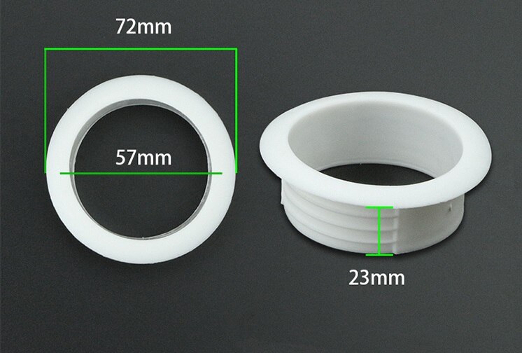40 st vit plast uo genomföring möbel köksbadkar diskbänk skåp hålkåpa för avlopp: Enkel utskärning 60mm