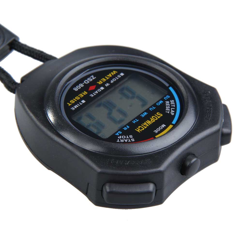 Digital Running Timer Chronograph Sports Stopwatch Counter with Strap