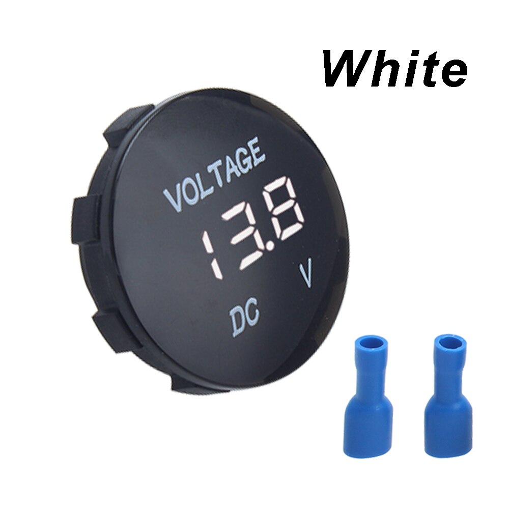 DC 12V-24V Digital Panel Voltmeter Spannung Meter Tester Led-anzeige Für Auto Auto Motorrad Boot Refit zubehör: WHITE