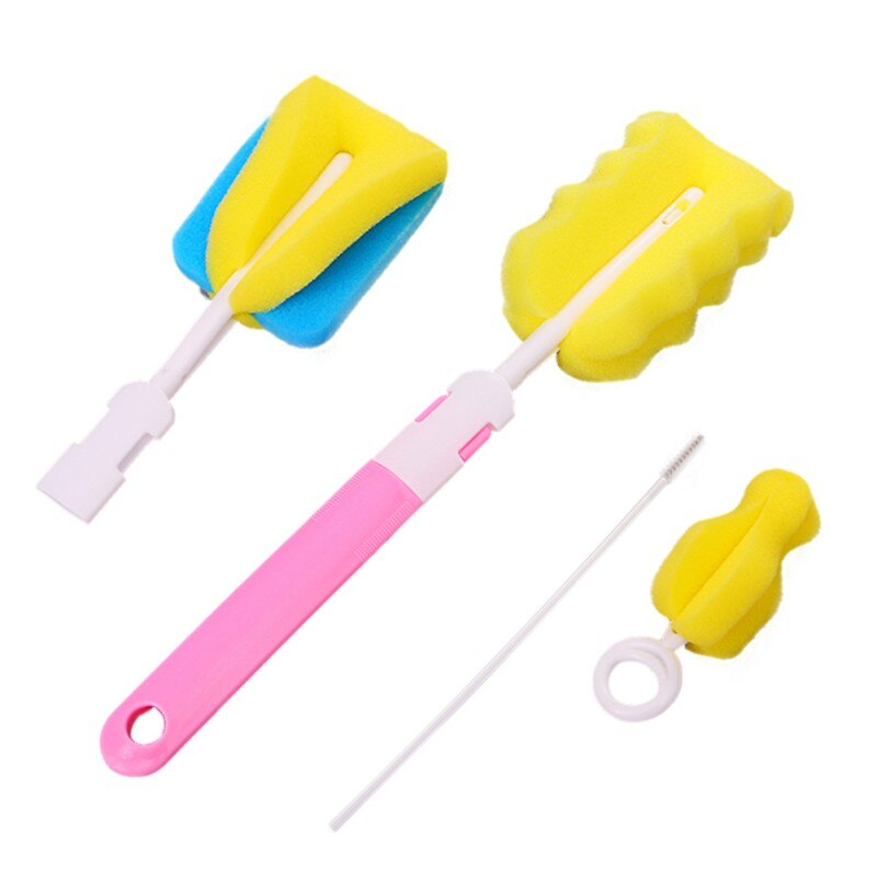 7 pièces/ensemble bouteille éponge nettoyage brosse outils Portable paille brosse ensemble bouteille propre: JM0070S-P