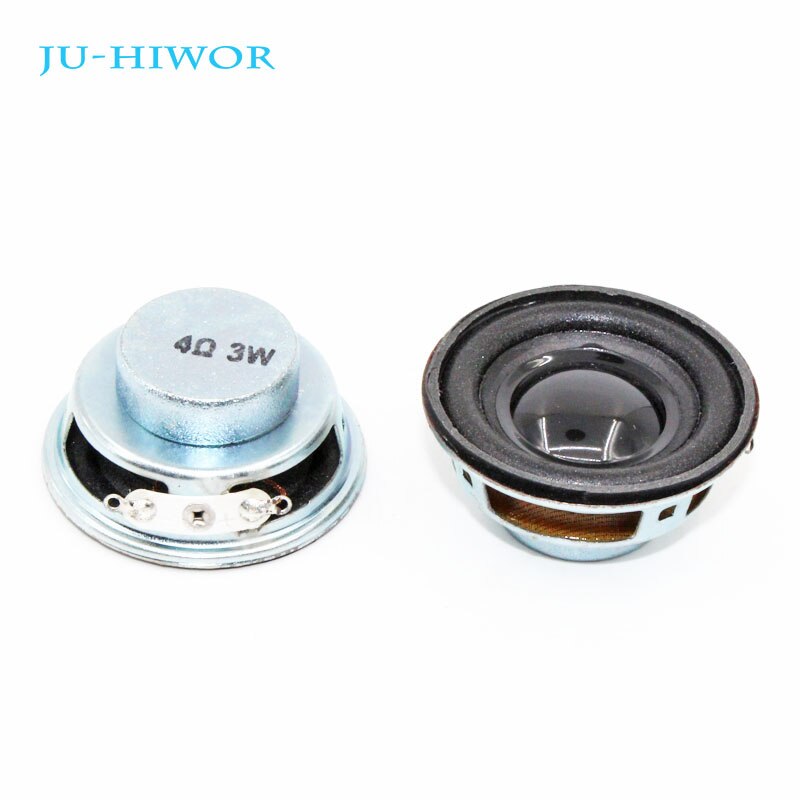 2pcs 4 Ohm 3W Loudspeaker 40MM Speaker 22MM Internal Magnetic Foam Edge Black Bright Cap Height 20MM Bluetooth Speaker