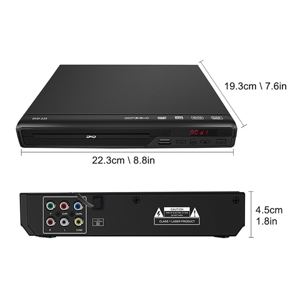 DVD Player Home DVD Player with AV Cable for TV Multi Region DVD Player with Remote Control