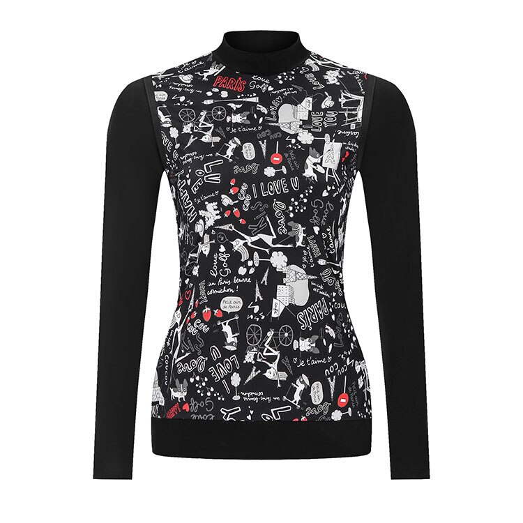 Golf Ice Zijde Lange Mouwen Vrouwen Zon Beschermende Kleding Mode Slanke Afdrukken Dames Outdoor Sport Dieptepunt Shirt