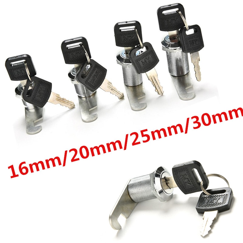 ! 16-30mm Security Furniture Locks With Plastic Keys Hardware Cam Cylinder Locks Door Cabinet Mailbox Drawer Cupboard Locker