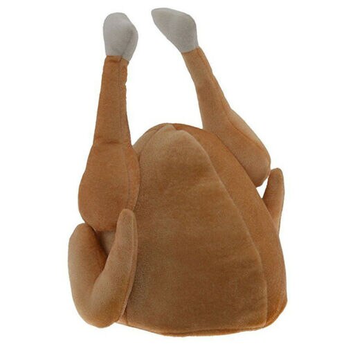 Chapeau rôti de dinde, Costume de Thanksgiving, poulet rôti, volaille brute, oiseau Trot, Chef, drôle, nouveauté, maquillage, fête, chapeau amusant, tendance: Default Title