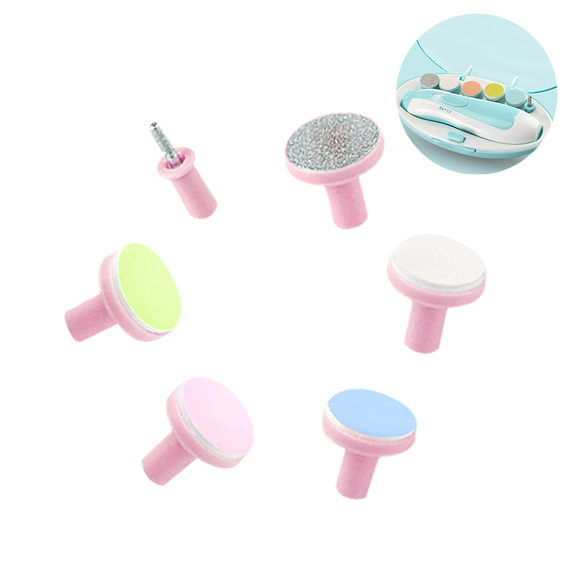 Spugna di sabbia di lucidatura del Manicure del chiodo sicuro infantile della sostituzione della testa del regolatore del chiodo del bambino elettrico 6 Pcs