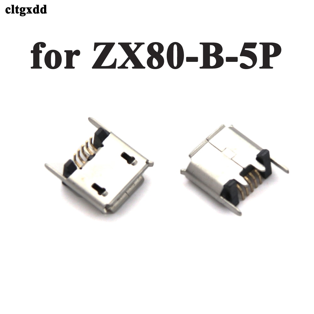 1Pcs Usb Charger Dharging Poort Plug Dock Connector Voor ZX80-B-5P Micro Soort Verticale Smt