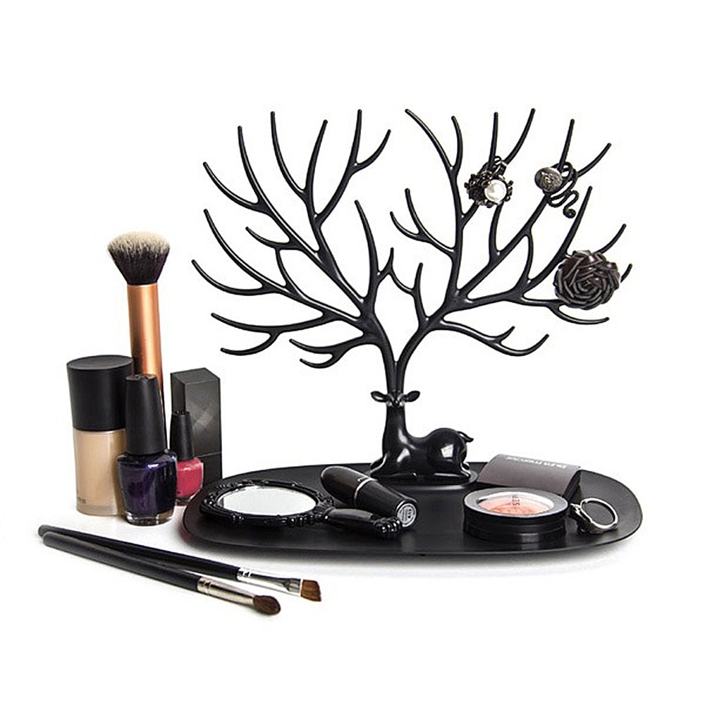 Herten Hoofd Sieraden Display Standaard Sieraden Hanger Oorbellen Ketting Display Stand Ark Van Het Verbond Kerst Woonaccessoires: Black