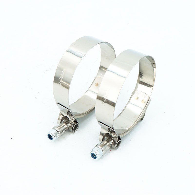 2PCS 304 Stainless Steel T-Bolt Turbo Silicone Hose Clamp SilconeT Bolt Clamp T Hose Pipe Clamp: 105-113mm 2pcs