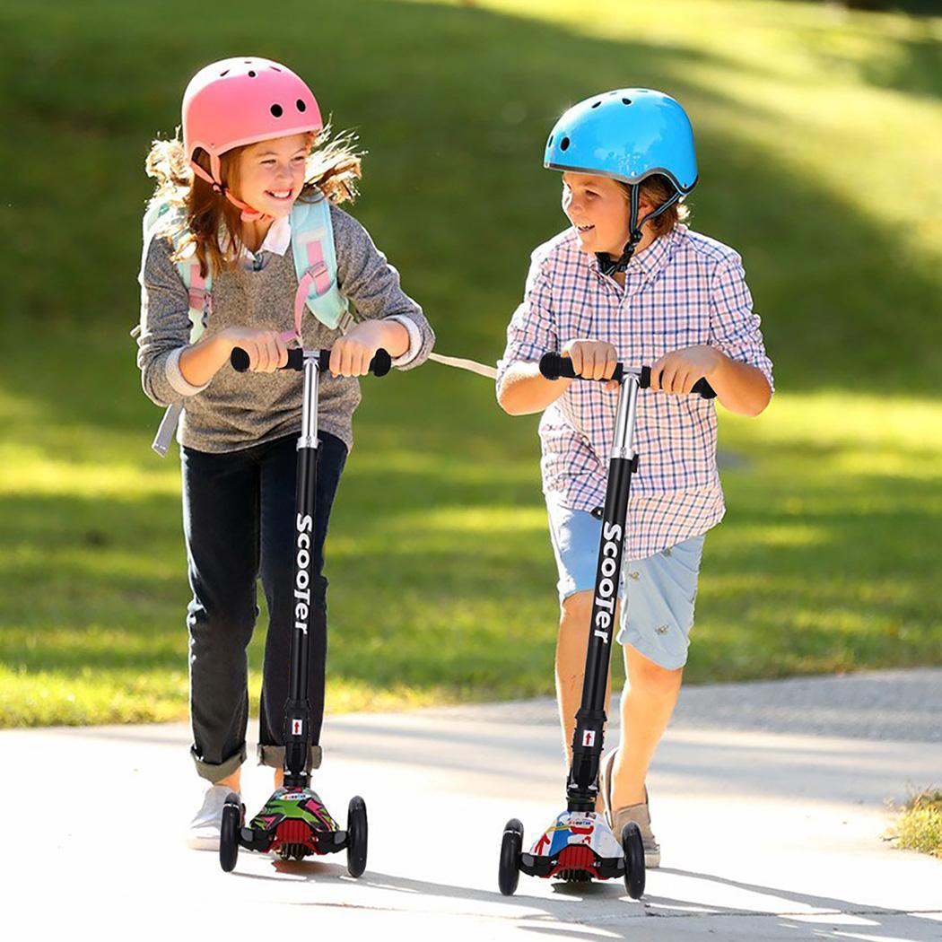 Kick Scooter 3 wiel Kind Scooter opvouwbare Aluminium kids Verstelbare Hoogte Knipperlicht Wiel Voet Scooters Speelgoed