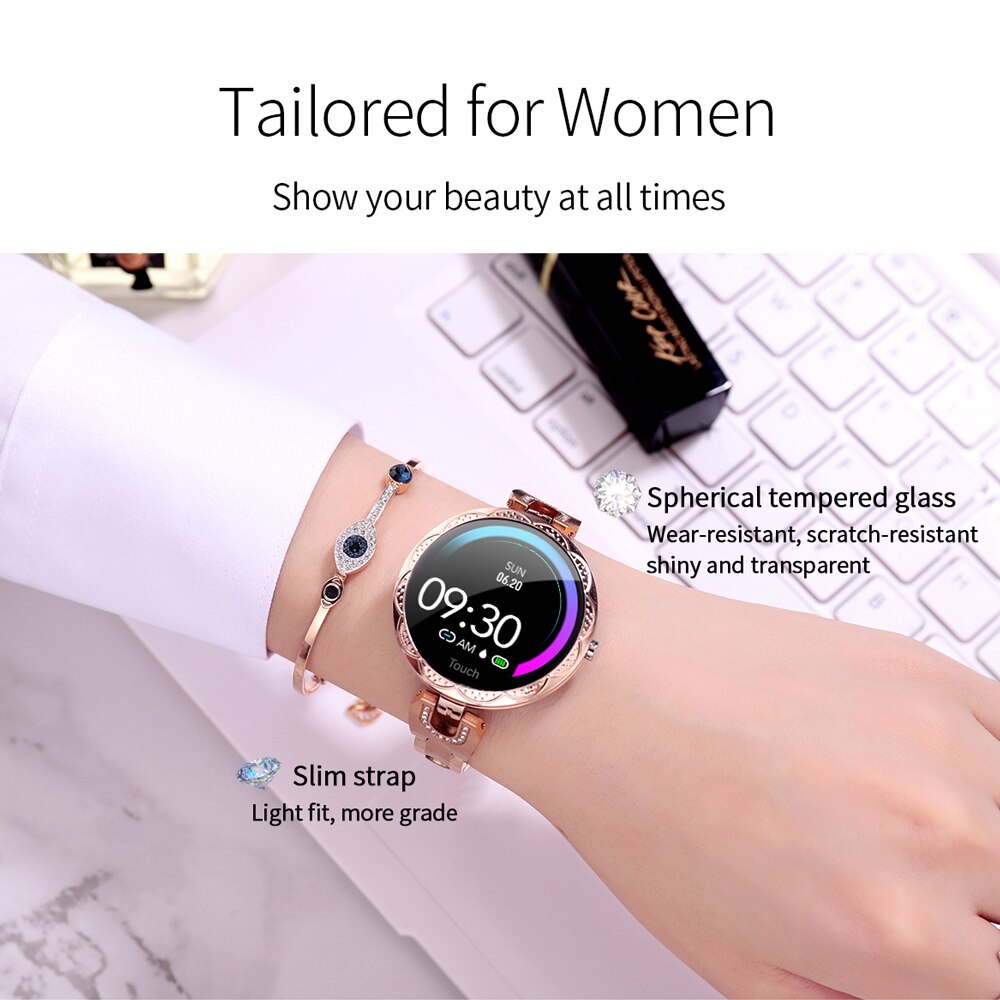 Woman Smart Watch Bracelet Girl Heart rate Blood Pressure Sleep detection Pedometer IP67 Waterproof Smartwatch
