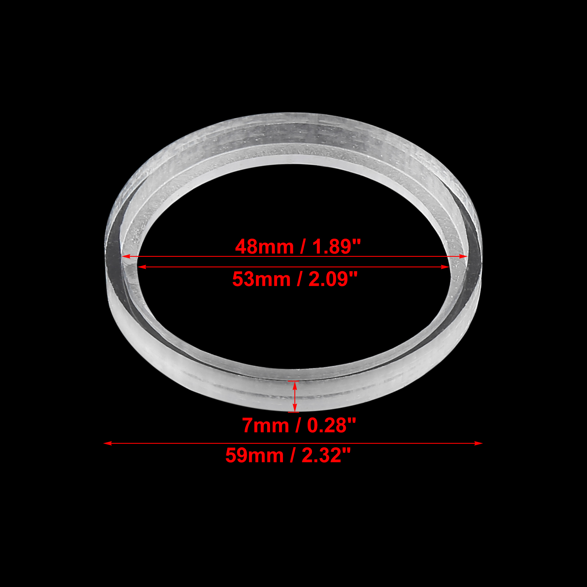 Autohaux Kaiutin Välikappale - Akryyli - 48mm - 79mm ID - Kaiutintarvikkeet