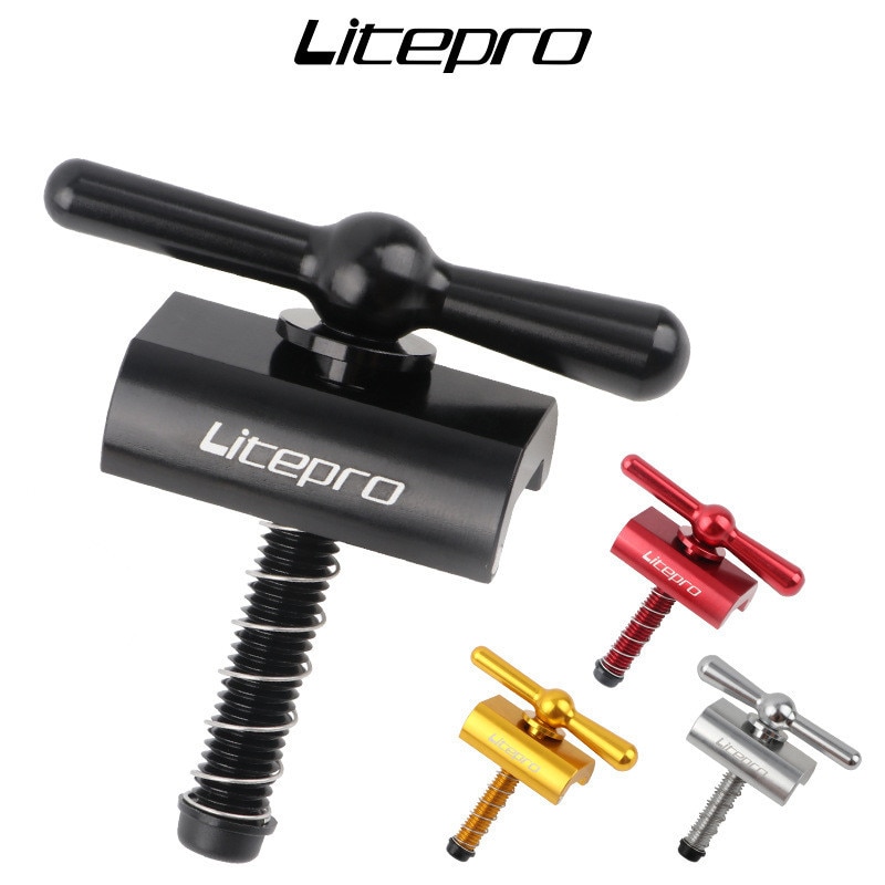 Litepro dobradiça braçadeira placa com ímã c fivela para brompton botão magnético c anodizado