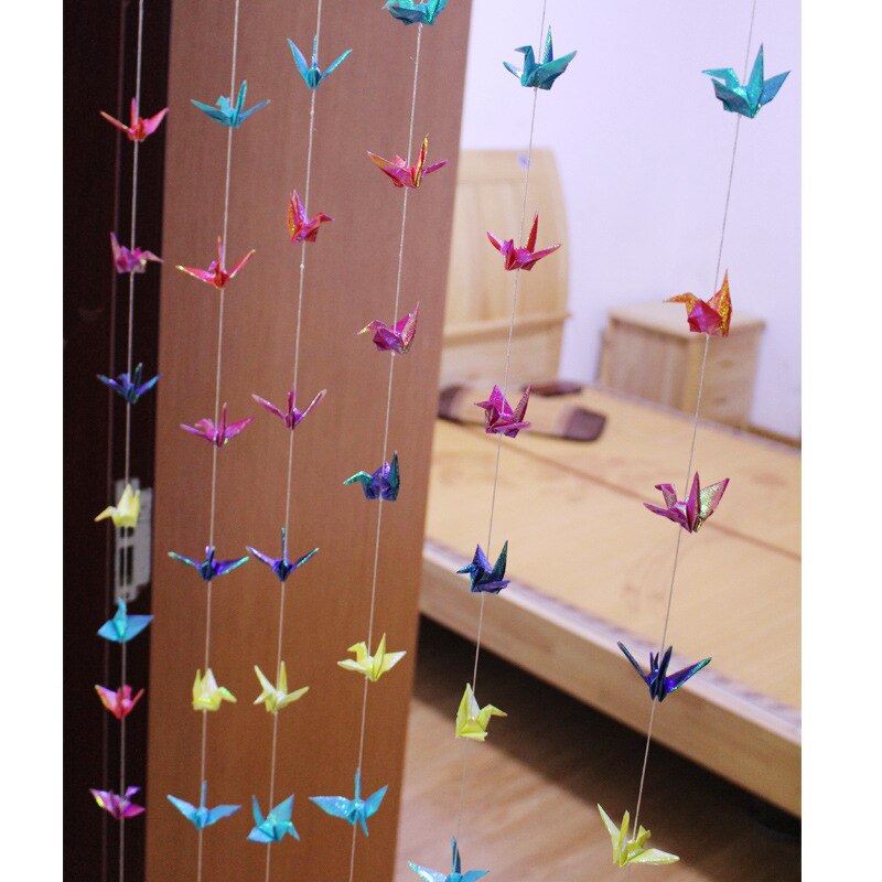 Guirlandes colorées en papier Origami, rideaux à oiseaux pliés, pour la saint-valentin, de mariage, réception pour bébé, 20 pièces