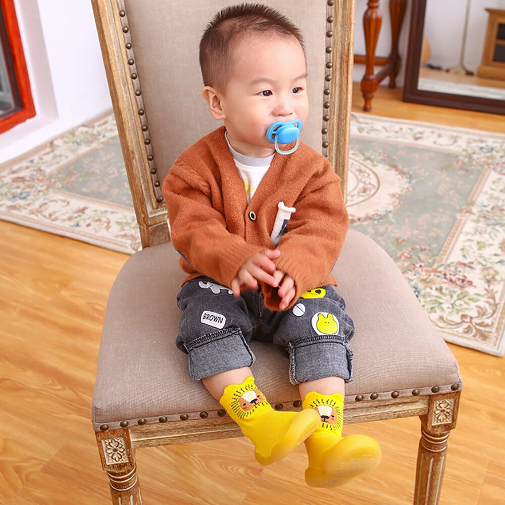 1 Pair Cute Cartoon Baby Socks Anti Slip Shoes Socks with Rubber Soles Newborn Spring Summer Soft Floor Socks