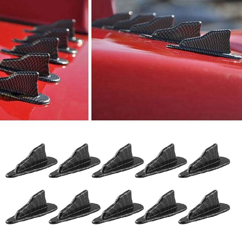 Lame de protection pour pare-choc arrière de voiture en Fiber de carbone, 2 pièces, 10 pièces, diffuseur, Kit d&#39;aileron de requin