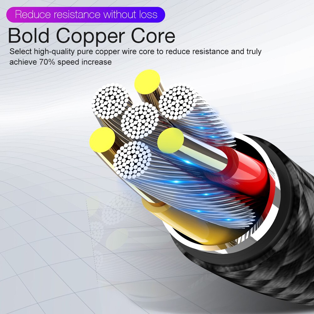 3 in usb-kabel voor iphone 13 12 6 7 8 x 1 samsung xiaomi  mi 10 snellader usb type c micro usb mobiele telefoonkabel