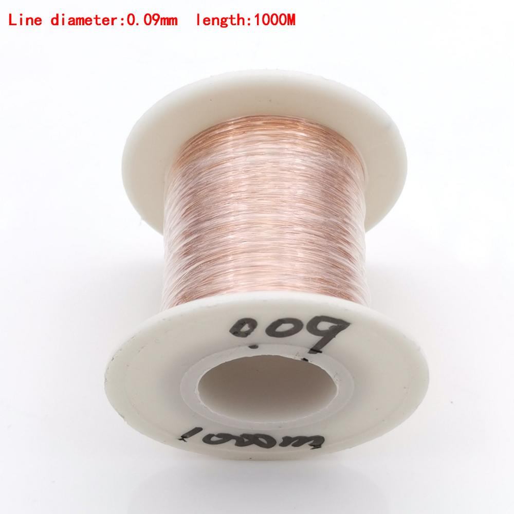 Qa -1-155 magnettråd 0.13mm 0.16/ 0.2 / 0.25mm 100g 2 uew emaljerad koppartråd magnetisk spolelindning elektromagnetisk induktion: 0.09mm 1000m