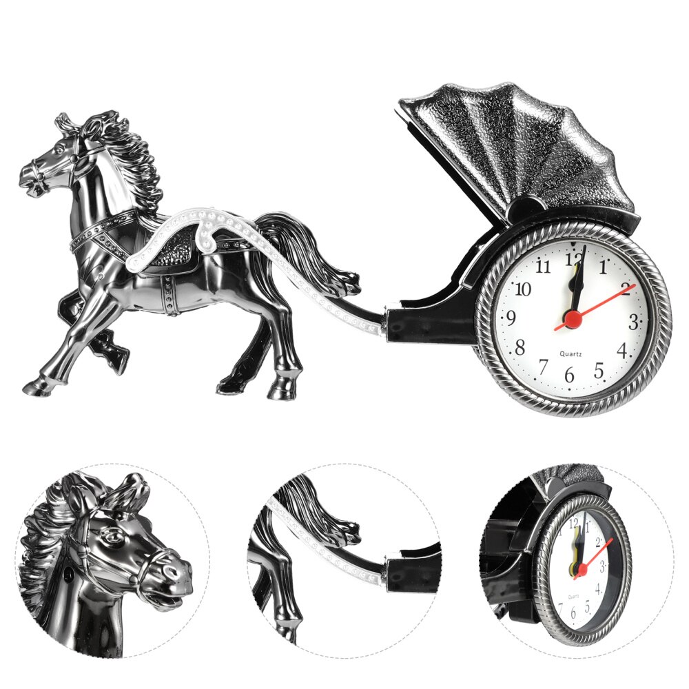Horse Alarm Clock Luxury Retro Alarm Clock Novelty Unique Table Desk Clock