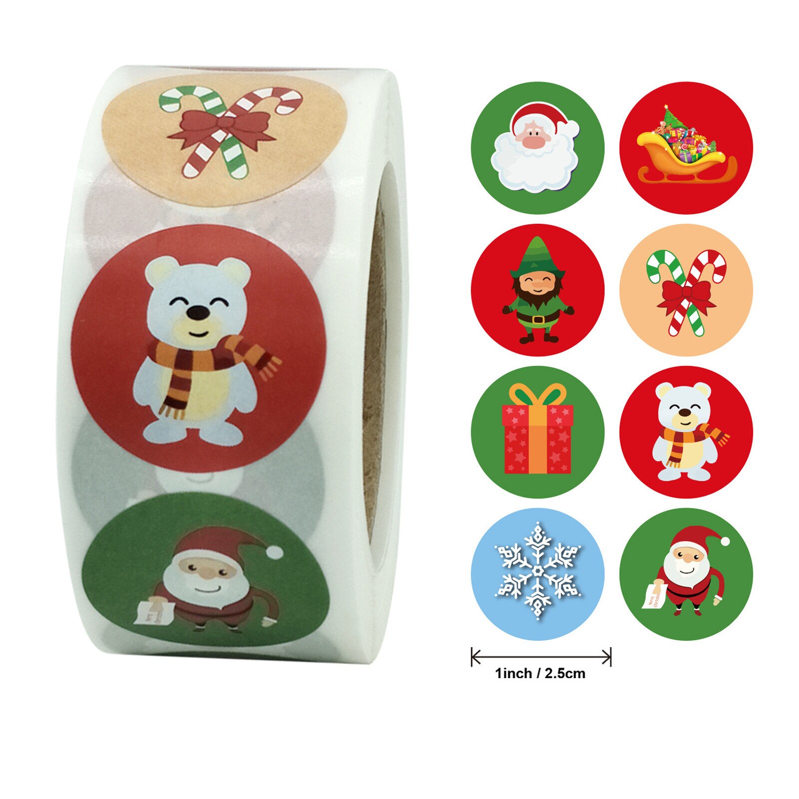 500 Sheets/Roll Roll Pack Sticker Party Wedding Decorating Sticker for Candy Bag Box Packing Bag Adhesive Lable