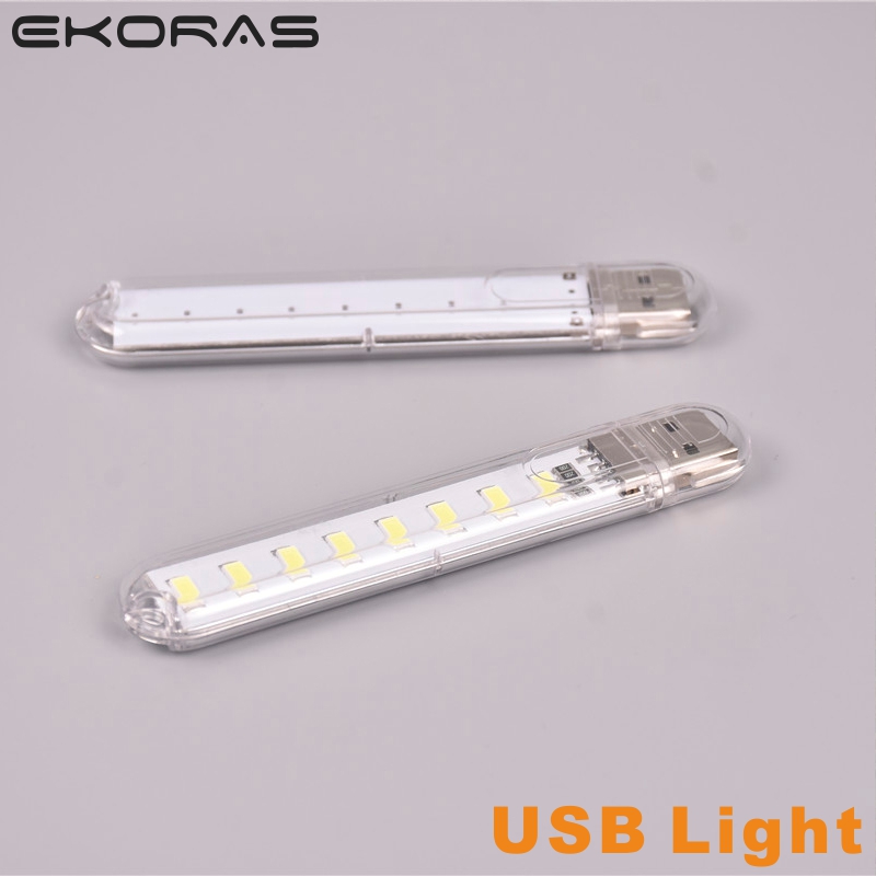 Фонарик Mini USB Gadget LED Libro de La Luz luces DC5V 8 LEDs de ordenador portátil noche USB Gadget iluminación para PC portátil