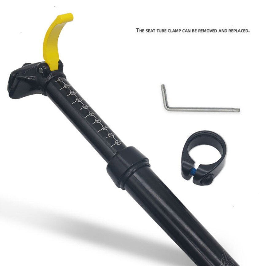 Mi.xim mtb setepinne til terrengsykkel 30.9/31.6*375mm hydraulisk støtdemper seterør 30.4mm håndkontroller setepinnestang