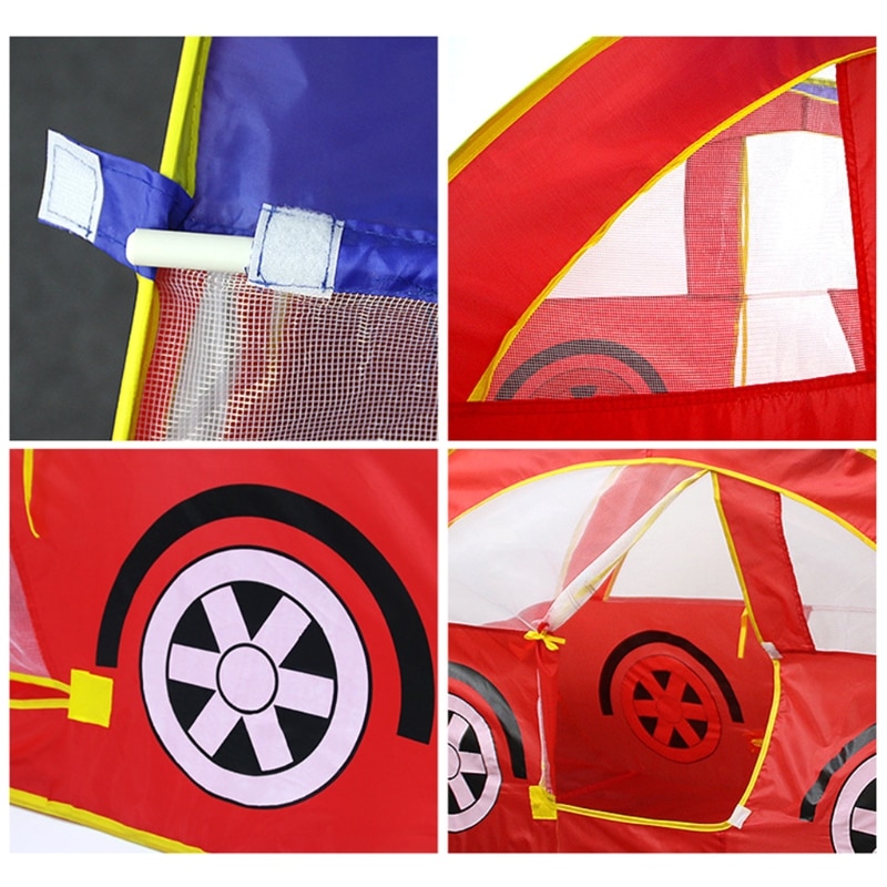 130Cm/51in Vouwen Speelhuis Indoor Tent W/Deur &amp; Dakraam Activiteit Accessoire