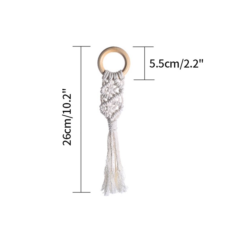 Chic Handmade Tapestry Macrame Wall Hanging Bohemian Woven Home Decor Knitted Tapestries Art: Style2