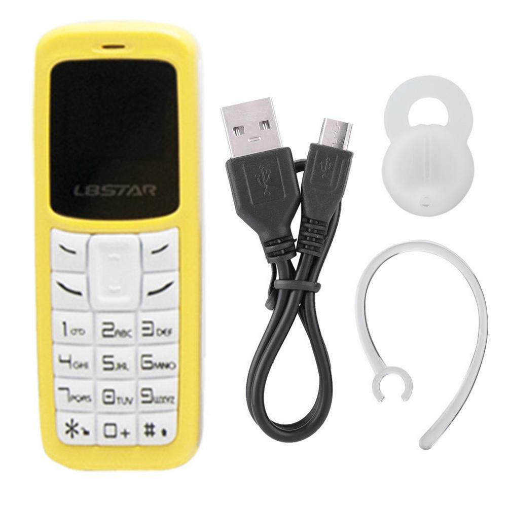 L8star 100% Originale Imei Variabile Sbloccato Mini Telefono Voce Magica Mani Libere Auricolare Bluetooth Più Piccolo del Mondo di Sostegno Del Telefono: BM30 Yellow