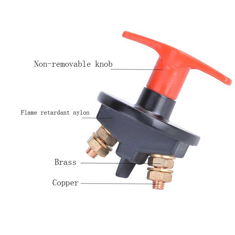 Batterij Disconnect Cut Off Kill Switch 500Amp Isolatie Schakelaar 12-60V Auto Boot Truck Vaste Handvat Sleutel Voor auto, marine, Commercia