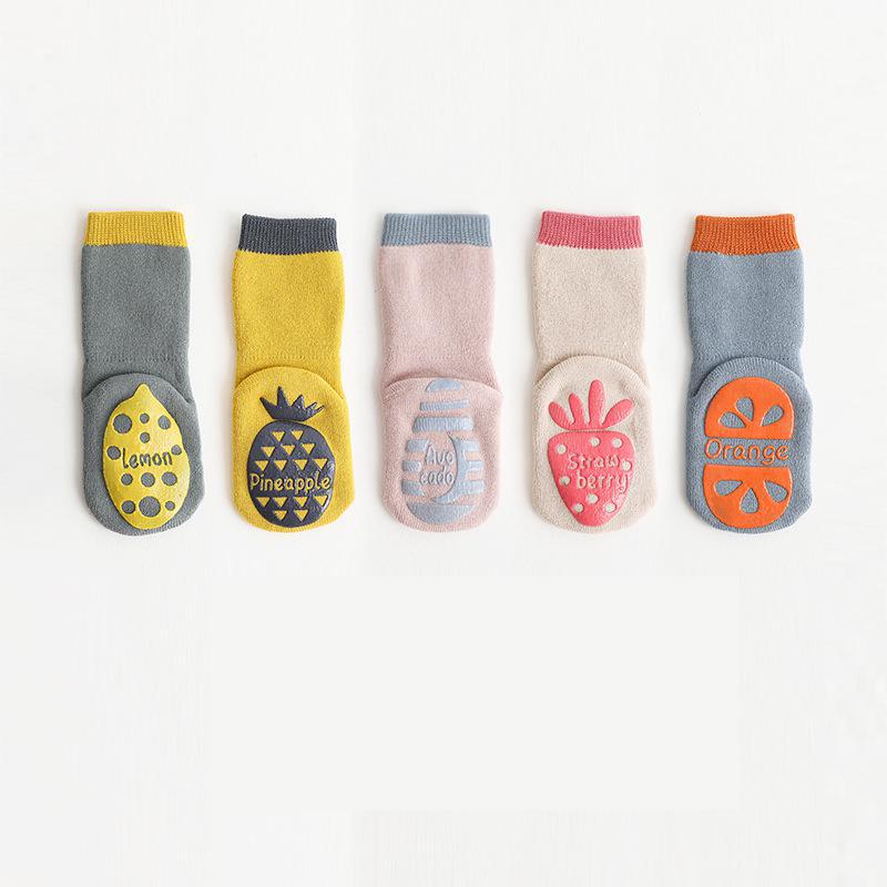 Herbst Winter Neue Baby Lustige Socken Neugeborenen Baby Jungen Mädchen Karikatur Obst Unterhose-nachweisen warm Nette Kleinkind Socken 5 Paare Für 0-5Y: 01 / S-0-1Y