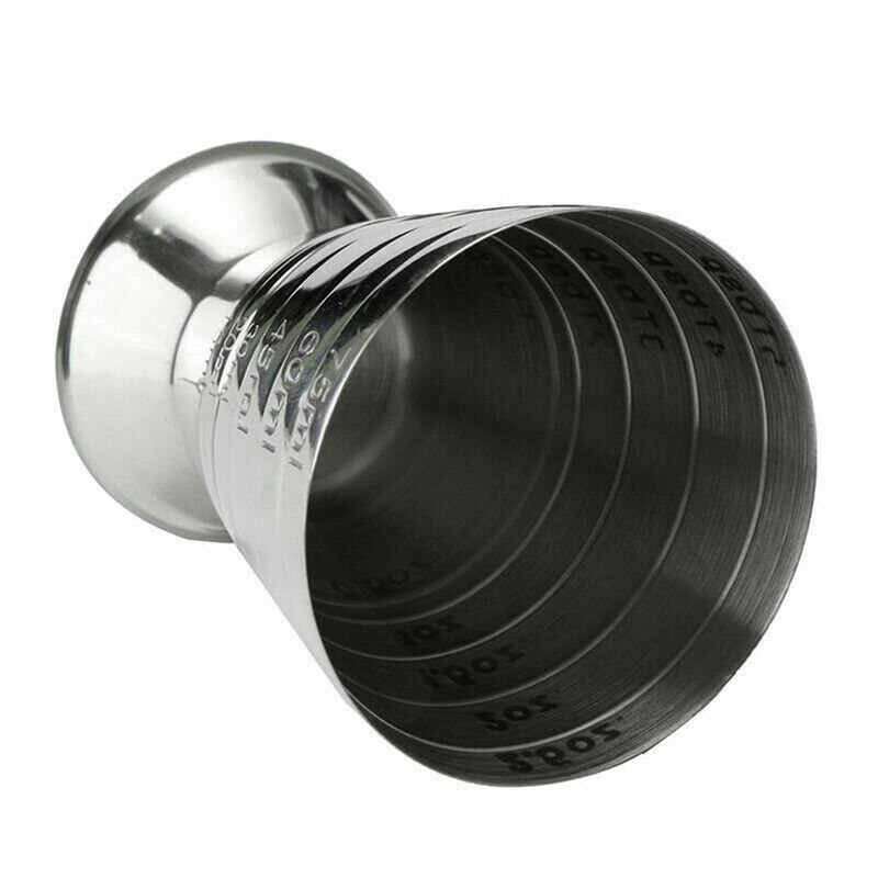 75ml Measure Cup Stainless Steel Jigger Shot Drink Spirit Mixed Cocktail Beaker Stainless Steel 304 Magic Measuring Cup Jugs