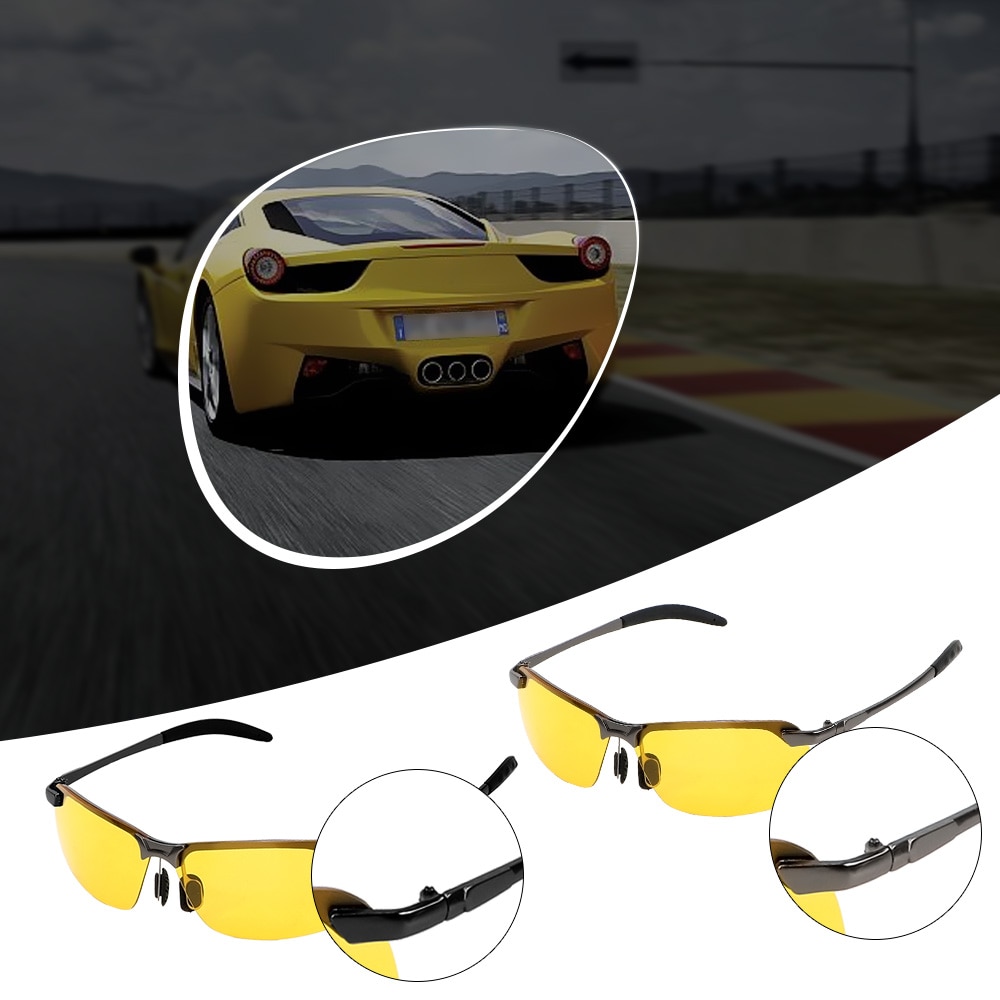 UV400 Driving Glasses UV Protection Eyewear Auto Accessories Polarized Sunglasses Car Driver Goggles Night Vision Sun Glasses