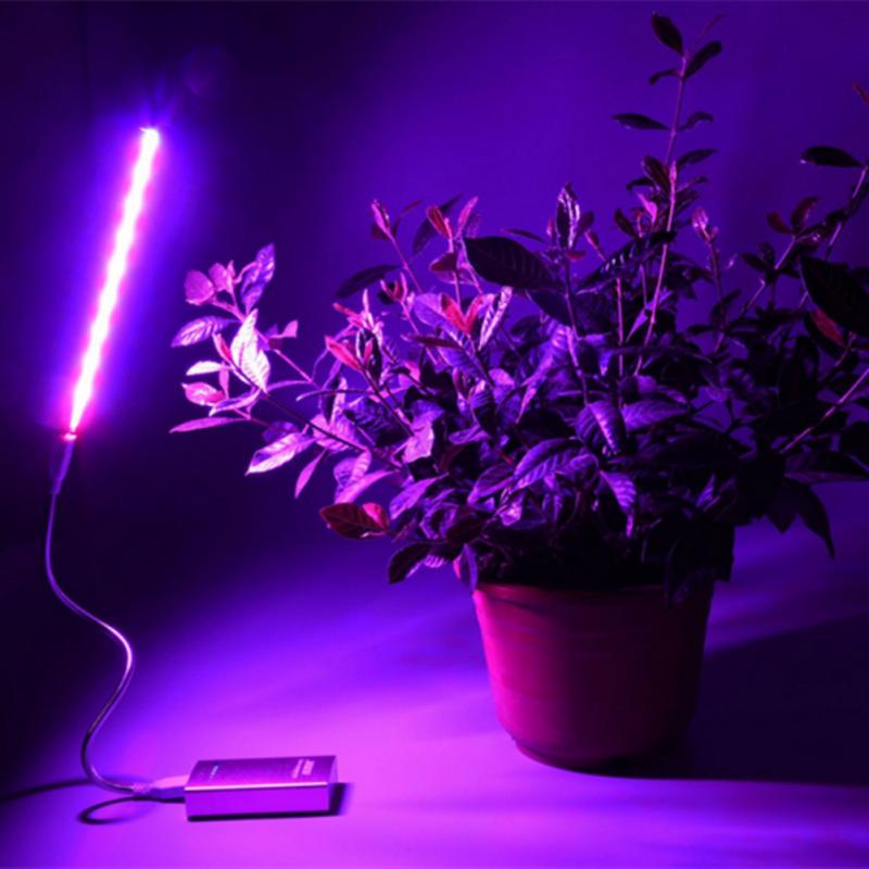 Vokse lampe ledet usb full spekter  dc 5v 2.5w egnet hjemmekontor innendørs unge planter som imiterer sollys ir uv voksende fytolys