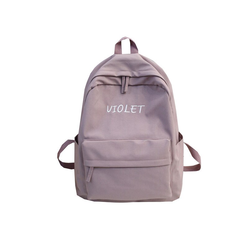HOCODO toile sac à dos femmes loisirs sacs d'école unisexe Simple couleur unie sac à bandoulière dames voyage sac à dos sac à dos: Purple