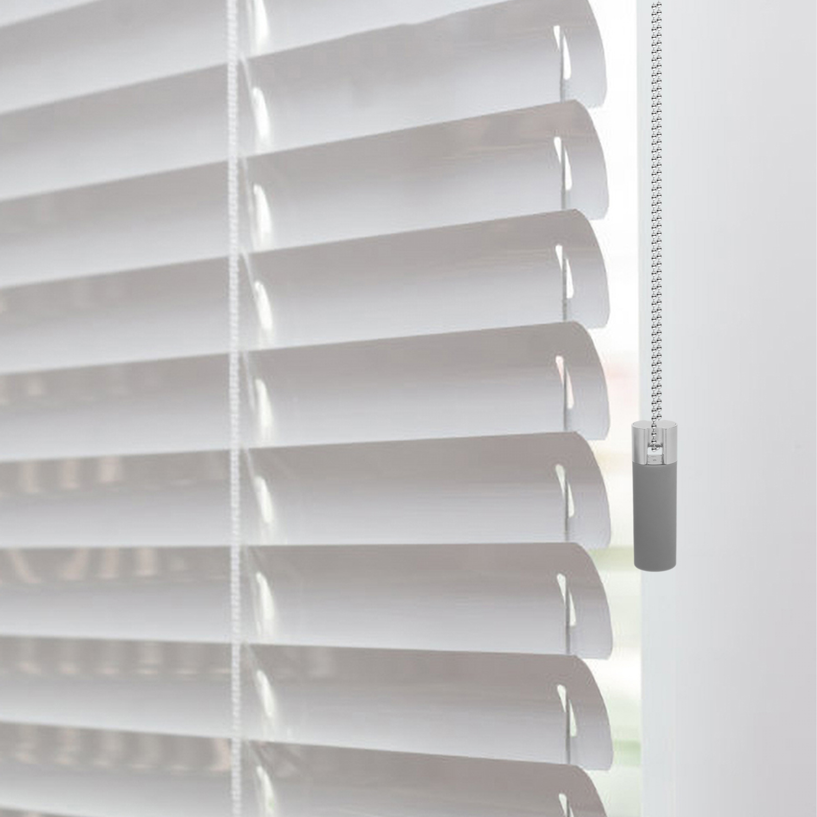 2 stk. rullegardin vedhæng gardiner persienner snorholdere tilbehør trækvægt matteret mørklægning plastik jernhåndtag gardin