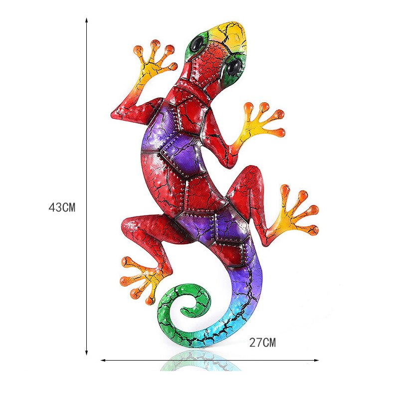 Metall Gecko Hof Garten Dekoration Außen Eisen Statuen Heimat-garten Zauberstab Dekor Miniatur Zubehör Skulpturen Ornamente Gebühr