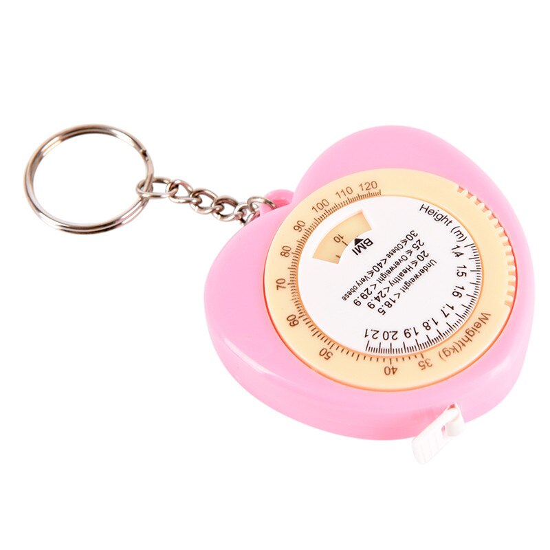1.5M Plastic Ruler Mini Retractable Measuring Tape Measure Measurement Woodworking Tools Plactic Tape Ruler Metric Keychain