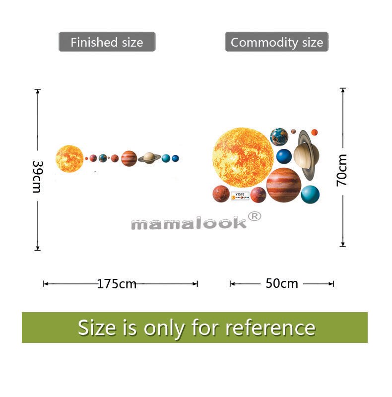 Solar System Planets Wall Stickers for Kids room Living Room Home Decoration wall Decal Home Decor Baby Nursery Wall Decoration