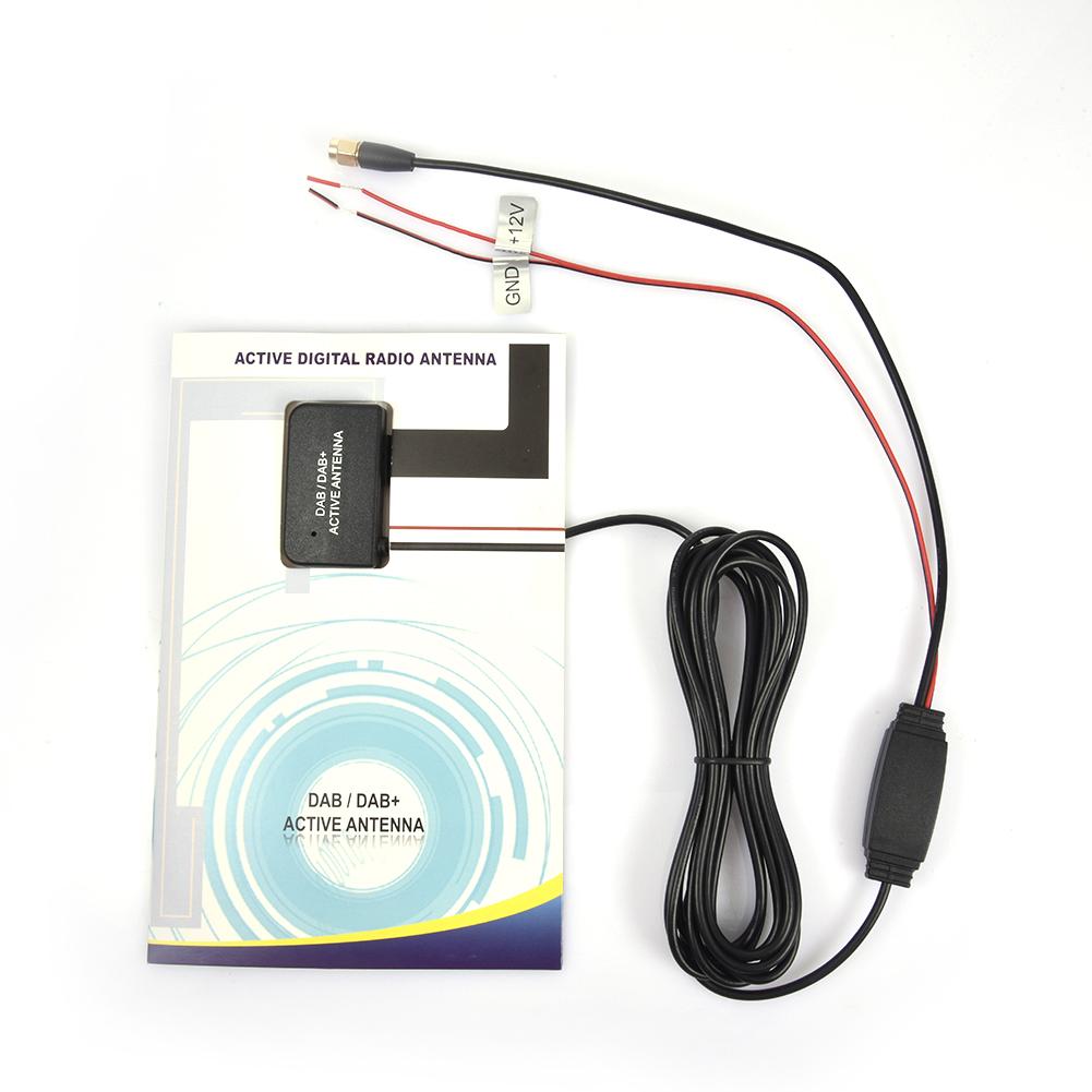 12V Glass Mount Car DAB Digital Radio Patch Aerial Antenna Adhesive Transparent Built-in Antenna European Car Accessories