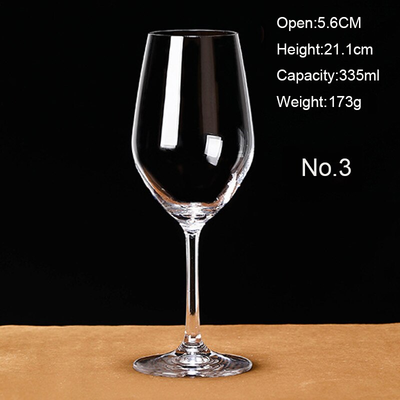 6PCS 13 Transparent Wine glass set a tall champagne glass European white wine glass without lead: 3