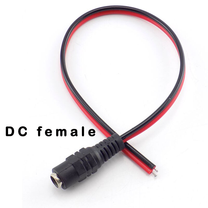 Dc 12v forlængerkabel han-hun stik stik strømkabel ledning ledning til cctv kabel kamera led strip lys adapter 2.1*5.5mm