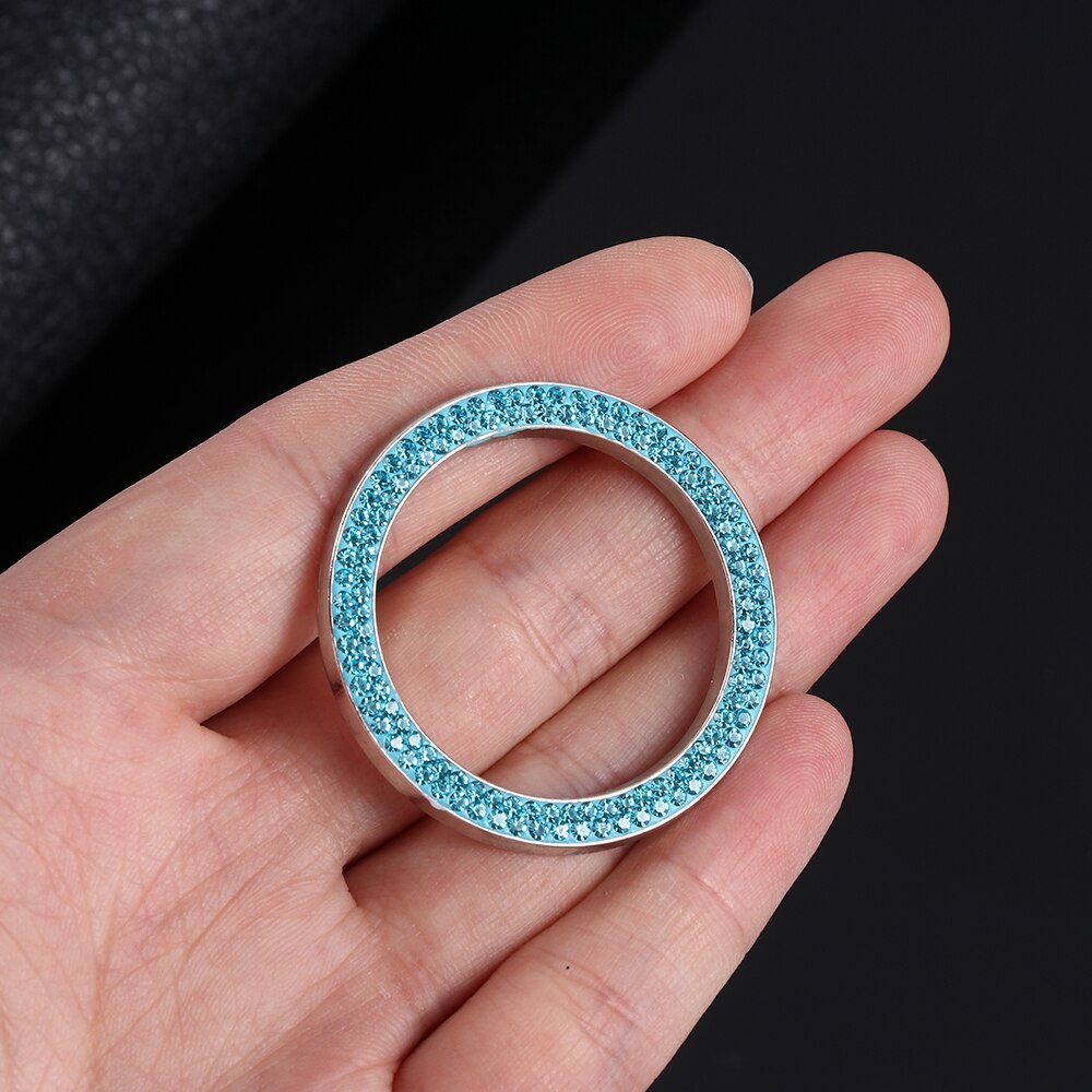 Auto's Start Stop Ontsteking Drukknop Cover Auto's One-Key Motor Strass Diamant Kristallen Ring DIY Auto Decoratie