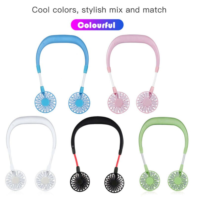 Neck Fan - Rechargeable Portable Hands-Free Personal Fan - 3 Speed Adjustable