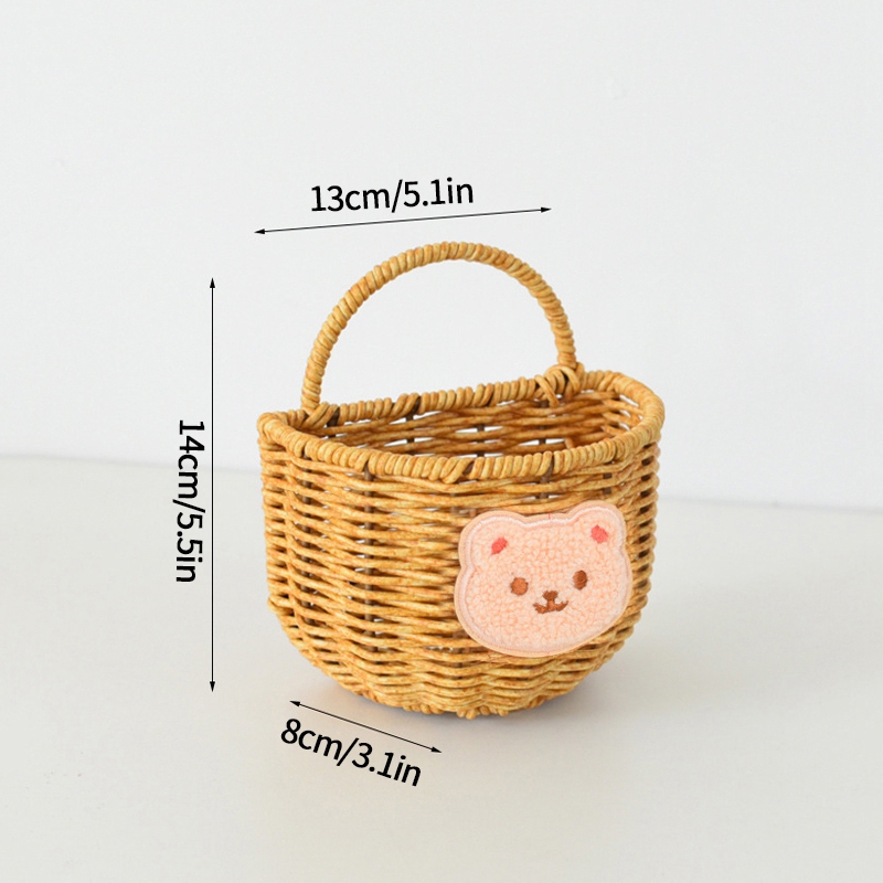 Keuken Opslag Mand Met Handvat Geweven Opknoping Manden Voor Woonkamer Fruit Diversen Organizer Home Decor Hand Geweven Manden: Bordeaux